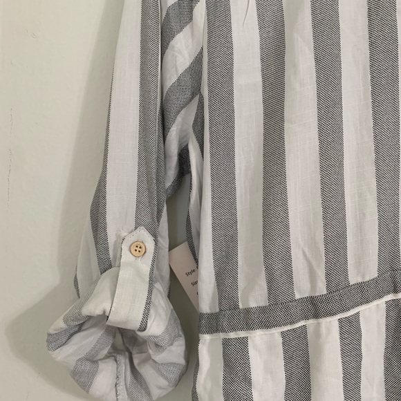 NWT Passport womensStriped Button-Up Dress, size large - Picture 5 of 5